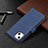 Custodia Portafoglio In Pelle Fantasia Modello Cover con Supporto L06 per Apple iPhone 15 Blu