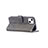 Custodia Portafoglio In Pelle Fantasia Modello Cover con Supporto L06 per Apple iPhone 15 Grigio