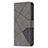 Custodia Portafoglio In Pelle Fantasia Modello Cover con Supporto L06 per Apple iPhone 15 Grigio