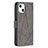 Custodia Portafoglio In Pelle Fantasia Modello Cover con Supporto L06 per Apple iPhone 15 Plus Grigio