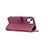 Custodia Portafoglio In Pelle Fantasia Modello Cover con Supporto L06 per Apple iPhone 15 Plus Rosso