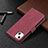 Custodia Portafoglio In Pelle Fantasia Modello Cover con Supporto L06 per Apple iPhone 15 Plus Rosso