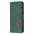 Custodia Portafoglio In Pelle Fantasia Modello Cover con Supporto L06 per Apple iPhone 15 Verde