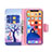 Custodia Portafoglio In Pelle Fantasia Modello Cover con Supporto L07 per Apple iPhone 13 Multicolore