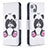 Custodia Portafoglio In Pelle Fantasia Modello Cover con Supporto L07 per Apple iPhone 14 Plus Bianco