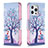 Custodia Portafoglio In Pelle Fantasia Modello Cover con Supporto L07 per Apple iPhone 14 Pro Multicolore