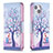 Custodia Portafoglio In Pelle Fantasia Modello Cover con Supporto L07 per Apple iPhone 15 Multicolore