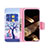 Custodia Portafoglio In Pelle Fantasia Modello Cover con Supporto L07 per Apple iPhone 15 Plus Multicolore