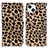 Custodia Portafoglio In Pelle Fantasia Modello Cover con Supporto L09 per Apple iPhone 13 Marrone