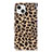 Custodia Portafoglio In Pelle Fantasia Modello Cover con Supporto L09 per Apple iPhone 13 Marrone