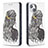 Custodia Portafoglio In Pelle Fantasia Modello Cover con Supporto per Apple iPhone 13 Mini Grigio