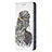 Custodia Portafoglio In Pelle Fantasia Modello Cover con Supporto per Apple iPhone 13 Mini Grigio