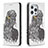 Custodia Portafoglio In Pelle Fantasia Modello Cover con Supporto per Apple iPhone 13 Pro Max Grigio