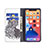Custodia Portafoglio In Pelle Fantasia Modello Cover con Supporto per Apple iPhone 14 Plus Grigio