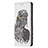 Custodia Portafoglio In Pelle Fantasia Modello Cover con Supporto per Apple iPhone 14 Pro Max Grigio