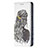 Custodia Portafoglio In Pelle Fantasia Modello Cover con Supporto per Apple iPhone 15 Plus Grigio