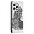 Custodia Portafoglio In Pelle Fantasia Modello Cover con Supporto per Apple iPhone 15 Pro Max Grigio