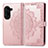 Custodia Portafoglio In Pelle Fantasia Modello Cover con Supporto per Asus ZenFone 10 Oro Rosa