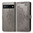 Custodia Portafoglio In Pelle Fantasia Modello Cover con Supporto per Google Pixel 6a 5G Grigio