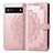 Custodia Portafoglio In Pelle Fantasia Modello Cover con Supporto per Google Pixel 6a 5G Oro Rosa