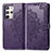 Custodia Portafoglio In Pelle Fantasia Modello Cover con Supporto per HTC U23 5G Viola