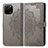 Custodia Portafoglio In Pelle Fantasia Modello Cover con Supporto per Huawei Enjoy 50z Grigio