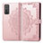 Custodia Portafoglio In Pelle Fantasia Modello Cover con Supporto per Huawei Honor 10X Lite Oro Rosa