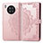 Custodia Portafoglio In Pelle Fantasia Modello Cover con Supporto per Huawei Honor 50 Lite Oro Rosa