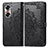 Custodia Portafoglio In Pelle Fantasia Modello Cover con Supporto per Huawei Honor 60 5G Nero