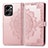 Custodia Portafoglio In Pelle Fantasia Modello Cover con Supporto per Huawei Honor 80 SE 5G Oro Rosa