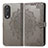 Custodia Portafoglio In Pelle Fantasia Modello Cover con Supporto per Huawei Honor 90 5G Grigio