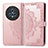 Custodia Portafoglio In Pelle Fantasia Modello Cover con Supporto per Huawei Honor Magic5 5G Oro Rosa