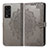 Custodia Portafoglio In Pelle Fantasia Modello Cover con Supporto per Huawei Honor V40 5G Grigio