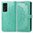 Custodia Portafoglio In Pelle Fantasia Modello Cover con Supporto per Huawei Honor V40 5G Verde