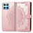 Custodia Portafoglio In Pelle Fantasia Modello Cover con Supporto per Huawei Honor X6 5G Oro Rosa