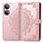 Custodia Portafoglio In Pelle Fantasia Modello Cover con Supporto per Huawei Honor X7 Oro Rosa