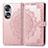 Custodia Portafoglio In Pelle Fantasia Modello Cover con Supporto per Huawei Honor X7b Oro Rosa