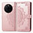 Custodia Portafoglio In Pelle Fantasia Modello Cover con Supporto per Huawei Mate 50 Oro Rosa