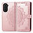 Custodia Portafoglio In Pelle Fantasia Modello Cover con Supporto per Huawei Nova 10 Pro Oro Rosa