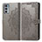 Custodia Portafoglio In Pelle Fantasia Modello Cover con Supporto per Motorola Moto Edge 20 5G Grigio