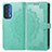 Custodia Portafoglio In Pelle Fantasia Modello Cover con Supporto per Motorola Moto Edge (2021) 5G Verde