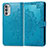 Custodia Portafoglio In Pelle Fantasia Modello Cover con Supporto per Motorola Moto Edge (2022) 5G Blu