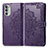 Custodia Portafoglio In Pelle Fantasia Modello Cover con Supporto per Motorola Moto Edge (2022) 5G Viola