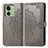 Custodia Portafoglio In Pelle Fantasia Modello Cover con Supporto per Motorola Moto Edge (2023) 5G Grigio