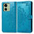 Custodia Portafoglio In Pelle Fantasia Modello Cover con Supporto per Motorola Moto Edge 40 5G Blu