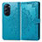 Custodia Portafoglio In Pelle Fantasia Modello Cover con Supporto per Motorola Moto Edge Plus (2022) 5G Blu