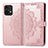 Custodia Portafoglio In Pelle Fantasia Modello Cover con Supporto per Motorola Moto Edge Plus (2023) 5G Oro Rosa