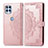 Custodia Portafoglio In Pelle Fantasia Modello Cover con Supporto per Motorola Moto Edge S 5G Oro Rosa