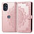 Custodia Portafoglio In Pelle Fantasia Modello Cover con Supporto per Motorola Moto G 5G (2022) Oro Rosa