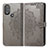 Custodia Portafoglio In Pelle Fantasia Modello Cover con Supporto per Motorola Moto G Play Gen 2 Grigio